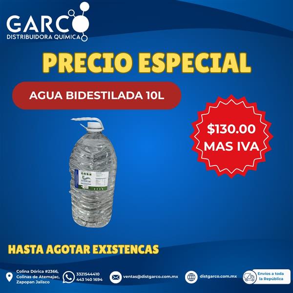 Agua Bidestilada 10L