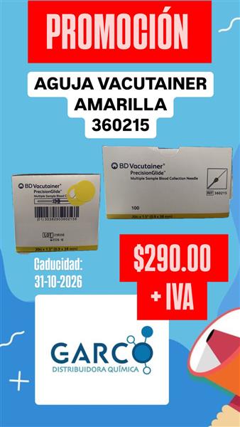 Aguja VACUTAINER Amarilla