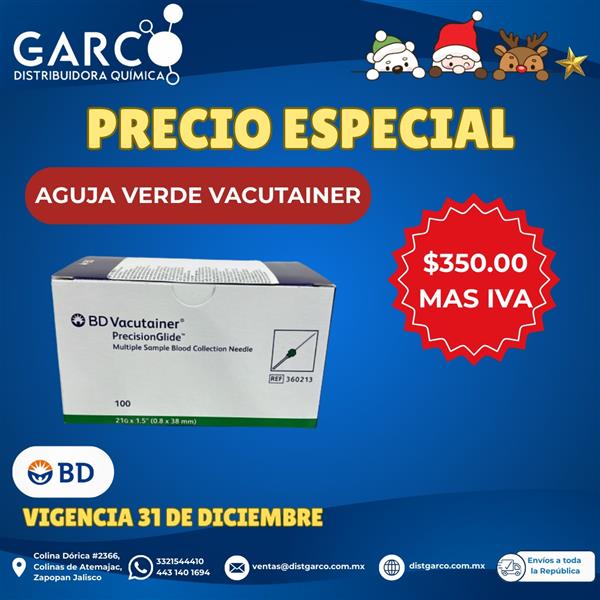 Aguja Verde  Vacutainer