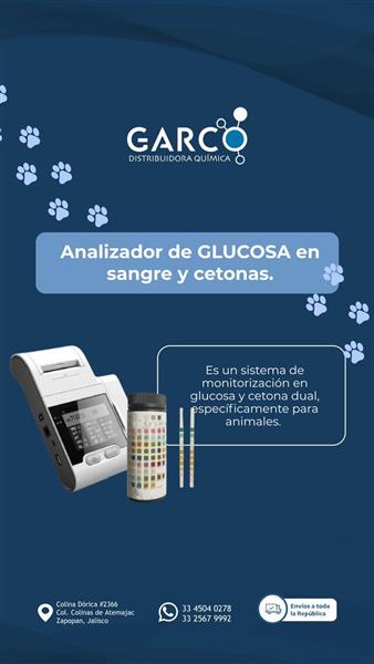 Analizador de GLUSOSA en Sangre y Cetonas