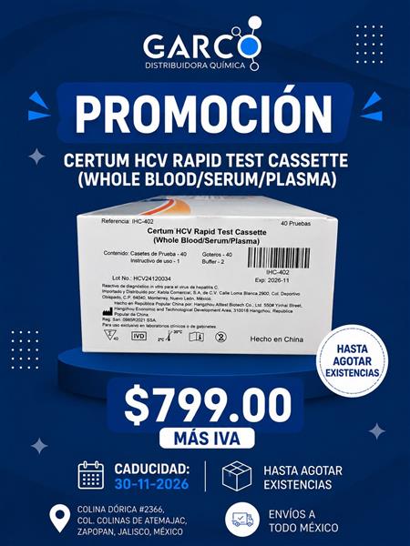 CERTUM HCV RAPID TEST CASSETTE (whole bood/serum/plasma)