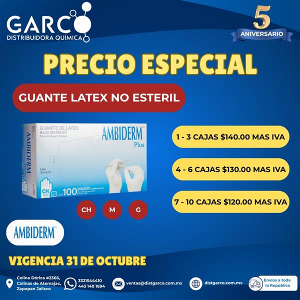 Guante Latex no Esteril