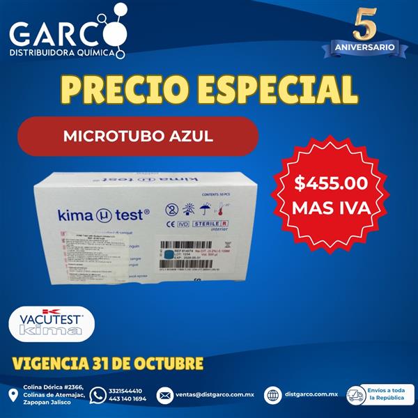 Microtubo Azul