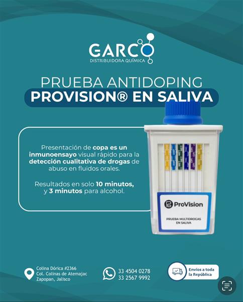 Prueba Antidoping PROVISION en Saliva