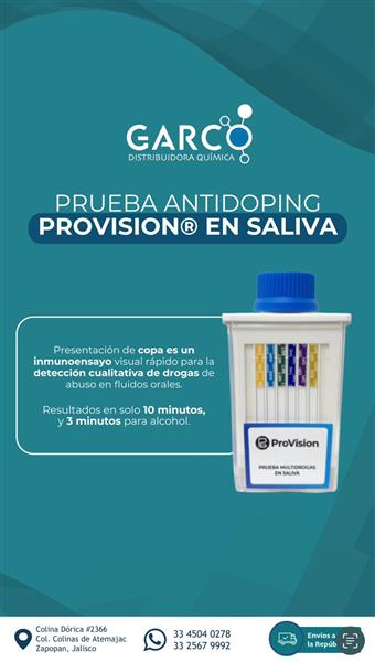 Prueba Antidoping Provisión en Saliva