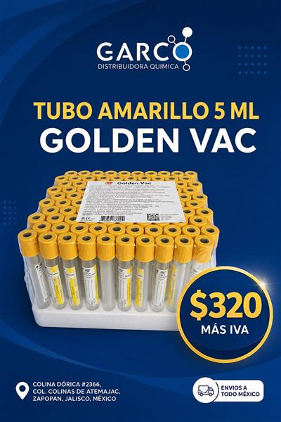 Tubo Amarillo 5ml GOLDEN VAC