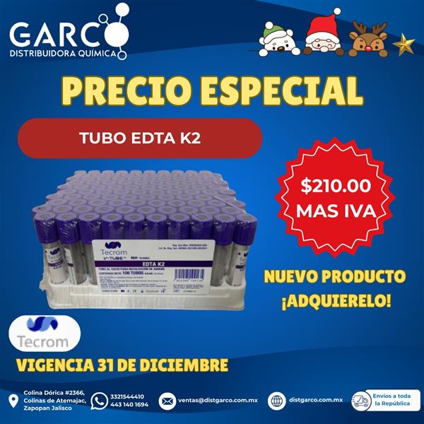 Tubo EDTA K2
