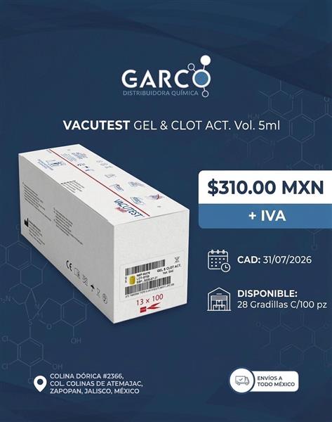 VACUTEST GEL & CLOT ACT. Vol. 5ml