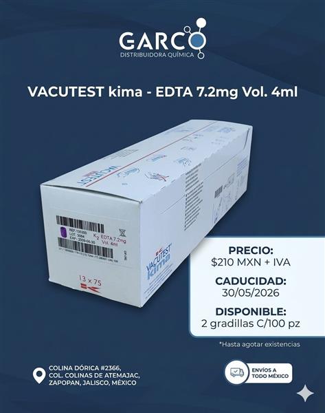 VACUTEST kima EDTA 7.2mg Vol. 4ml
