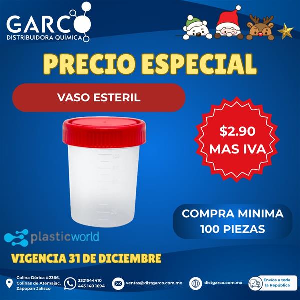 Vaso Esteril en promoción