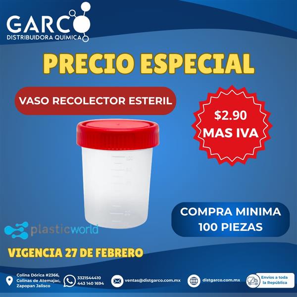 Vaso Recolector Esteril